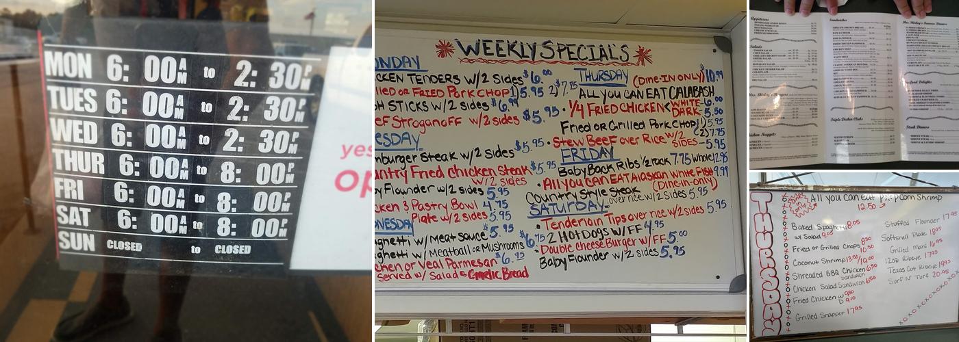 Frank & Shirley's Menu