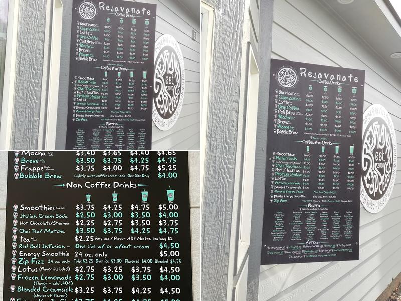 Rejavanate (Sandpoint) Menu