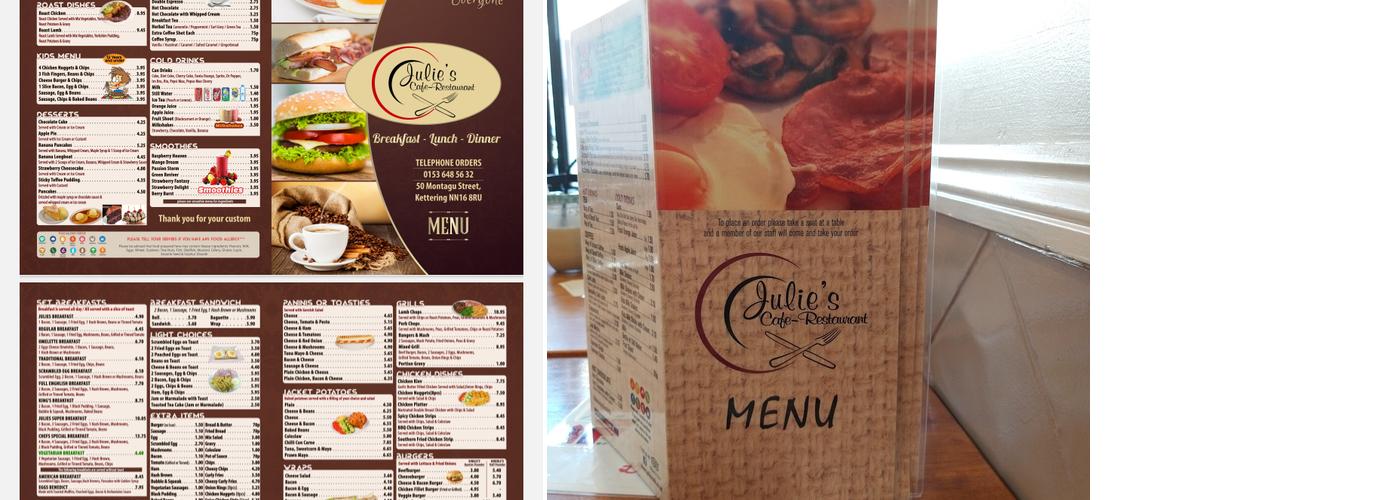 Julie's Cafe Menu