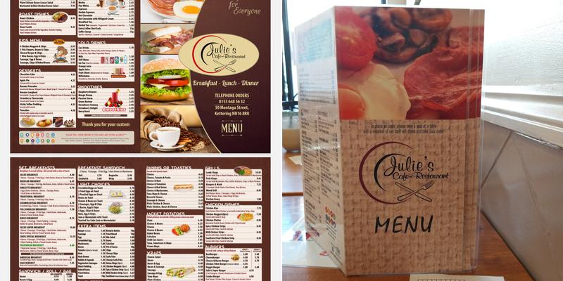 Julie's Cafe Menu