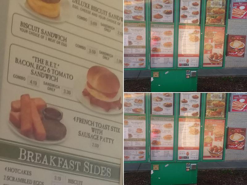 Grandy's Menu