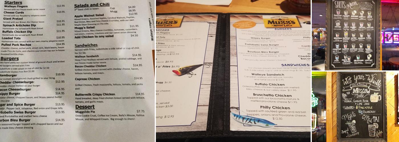 Mugg's of Mille Lacs Menu