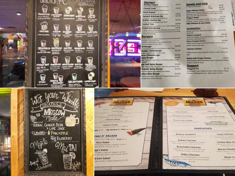 Mugg's of Mille Lacs Menu