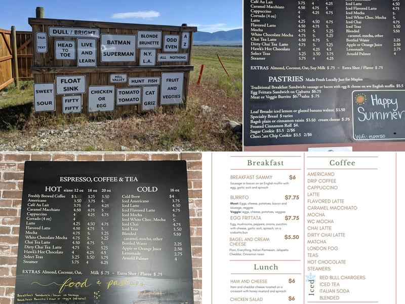 Sure Shot Coffee Co. Menu