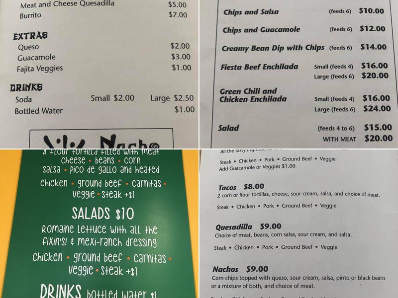 Nacho Mama's Menu