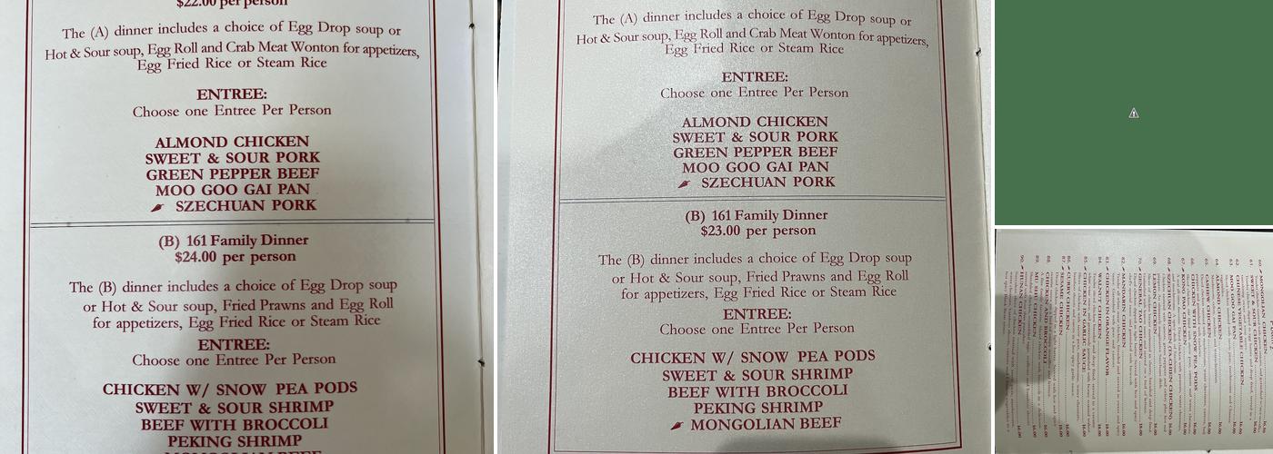 Peking Menu