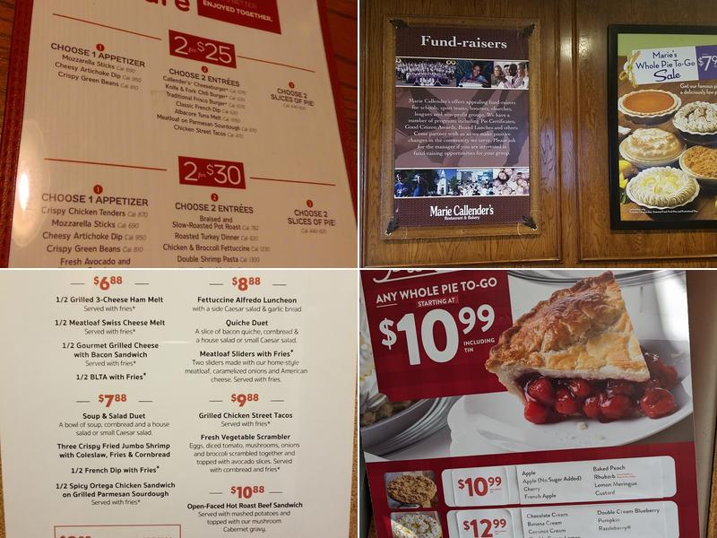 Marie Callender's Restaurant & Bakery Menu