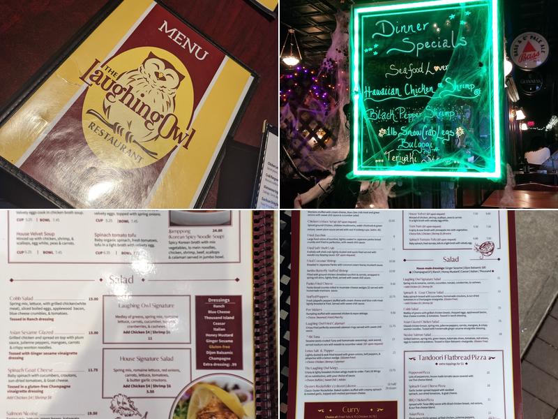 The Laughing Owl Restaurant Menu