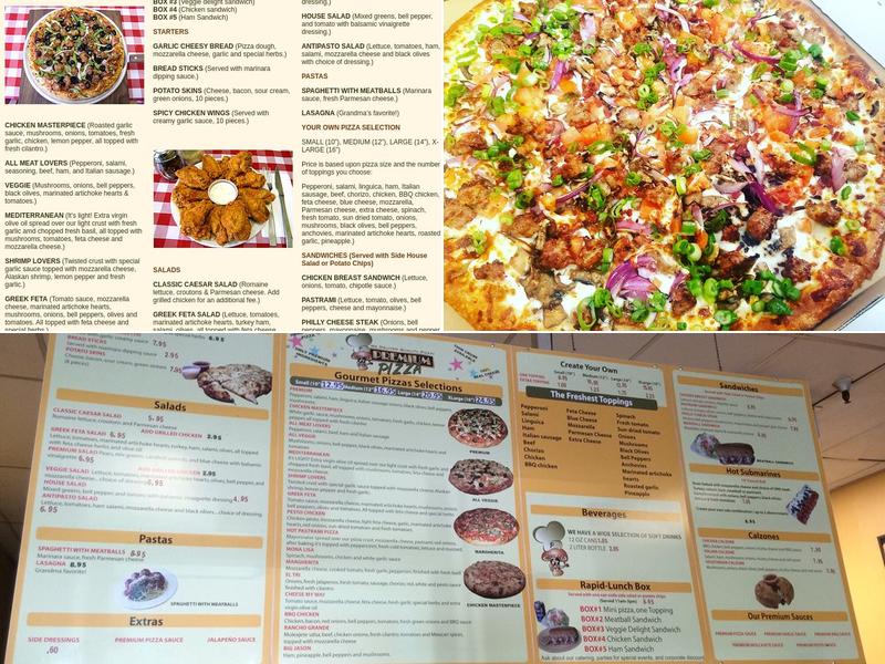 Premium Pizza Menu