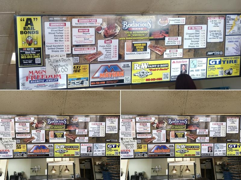 Bodacious Bar-B-Q Menu