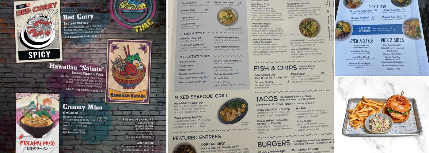 Pacific Catch Menu