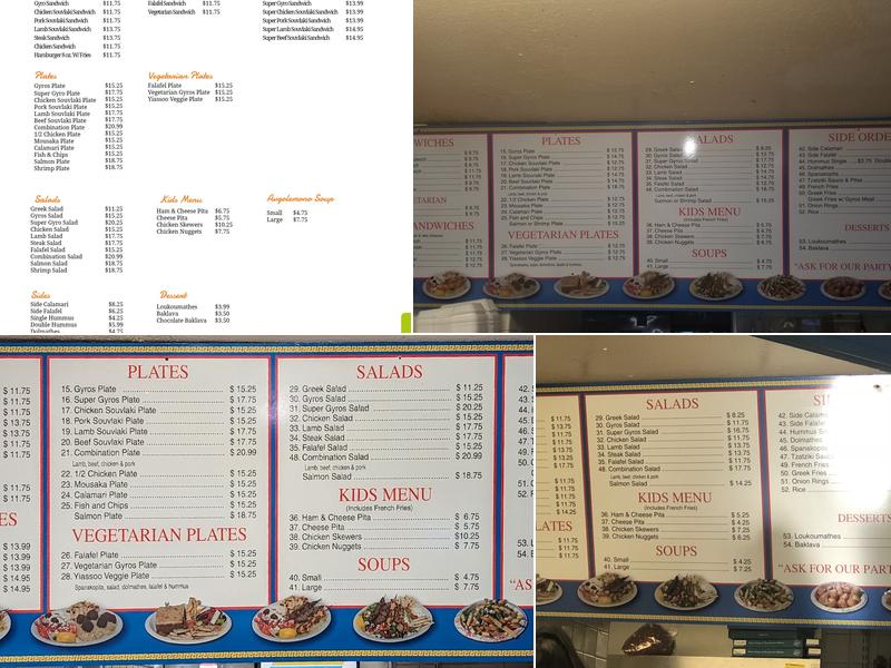 Yiassoo Menu
