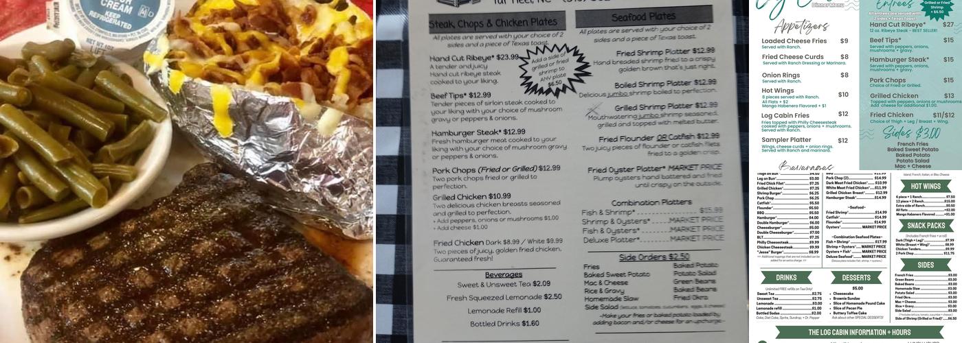 Log Cabin Restaurant Menu