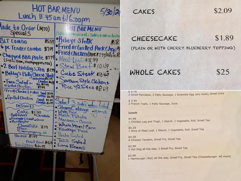 B & C Restaurant & Catering Menu