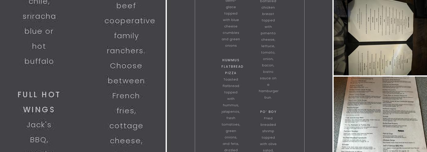 Blac-N-Bleu Bistro Menu