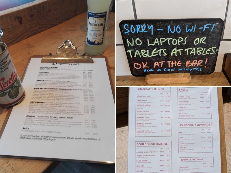 Benedict's Store Menu