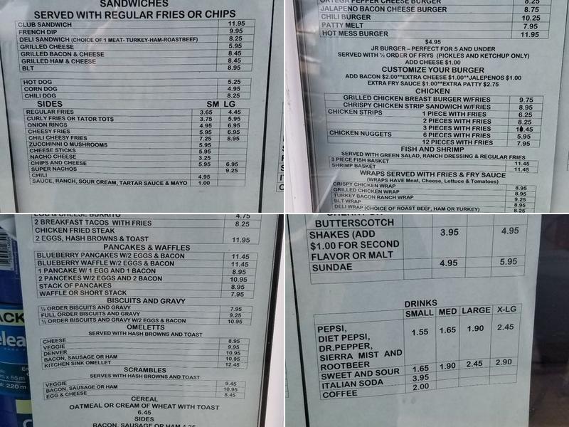 Jolly Kone Drive Inn Menu