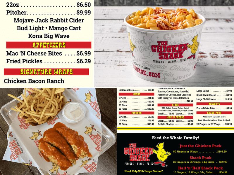 The Chicken Shack Menu