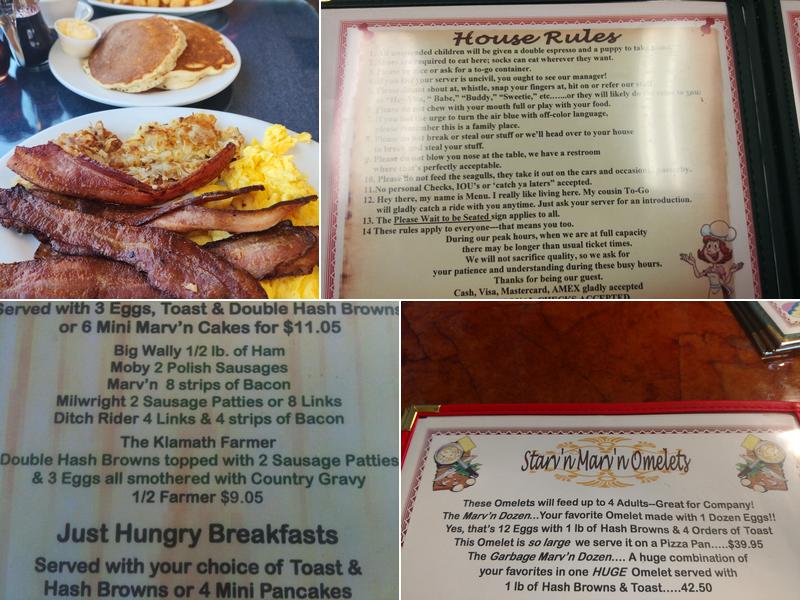 Starv'n Marv'n Family Restaurant Menu