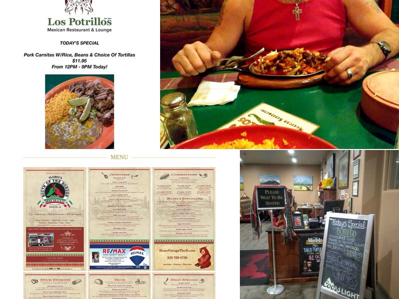 Los Potrillos Mexican Restaurant Menu