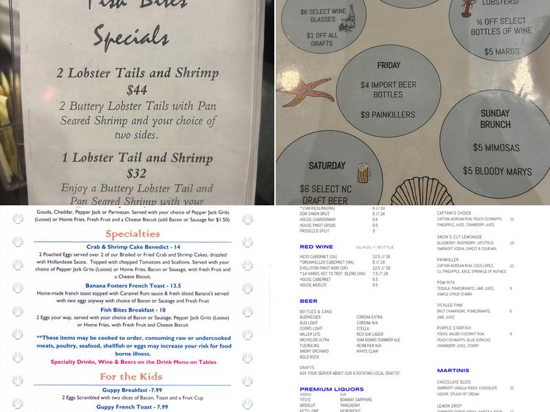 Fish Bites Seafood Restaurant Menu