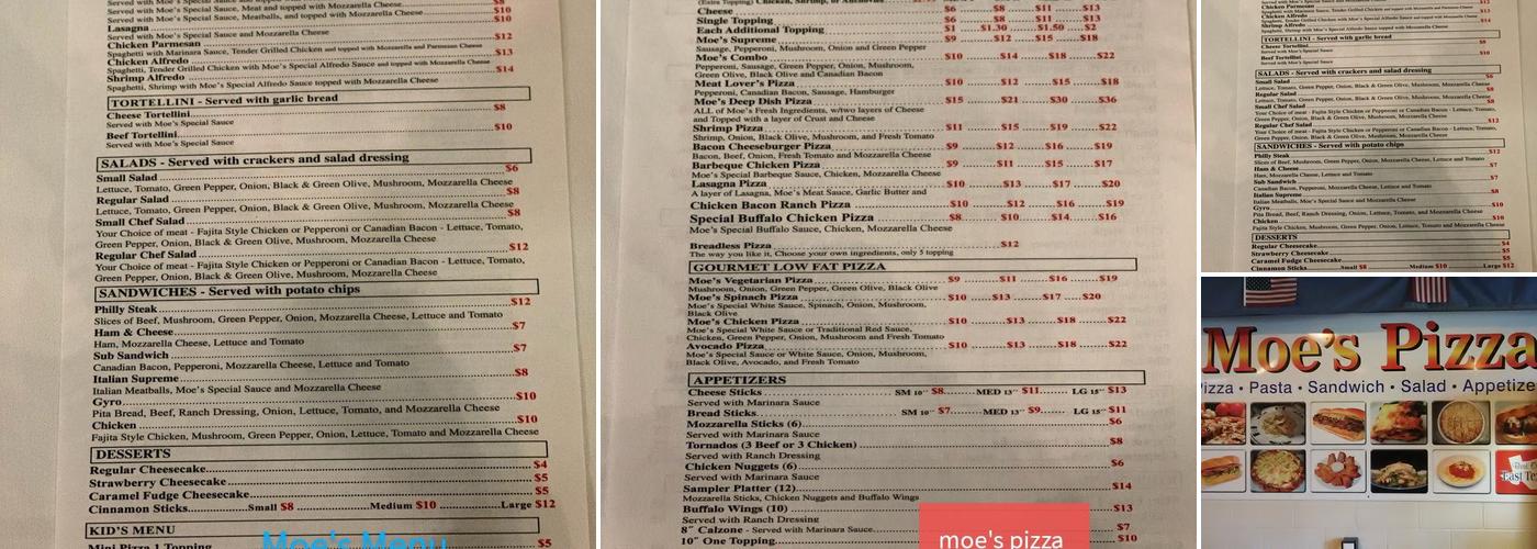 Moe's Pizza Liberty City, Texas Menu