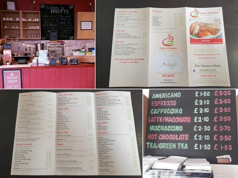 Crusty's Of Finedon Menu