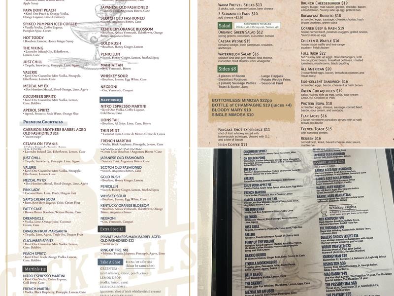 Macallans Public House Menu