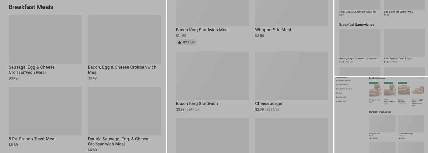 Burger King Menu