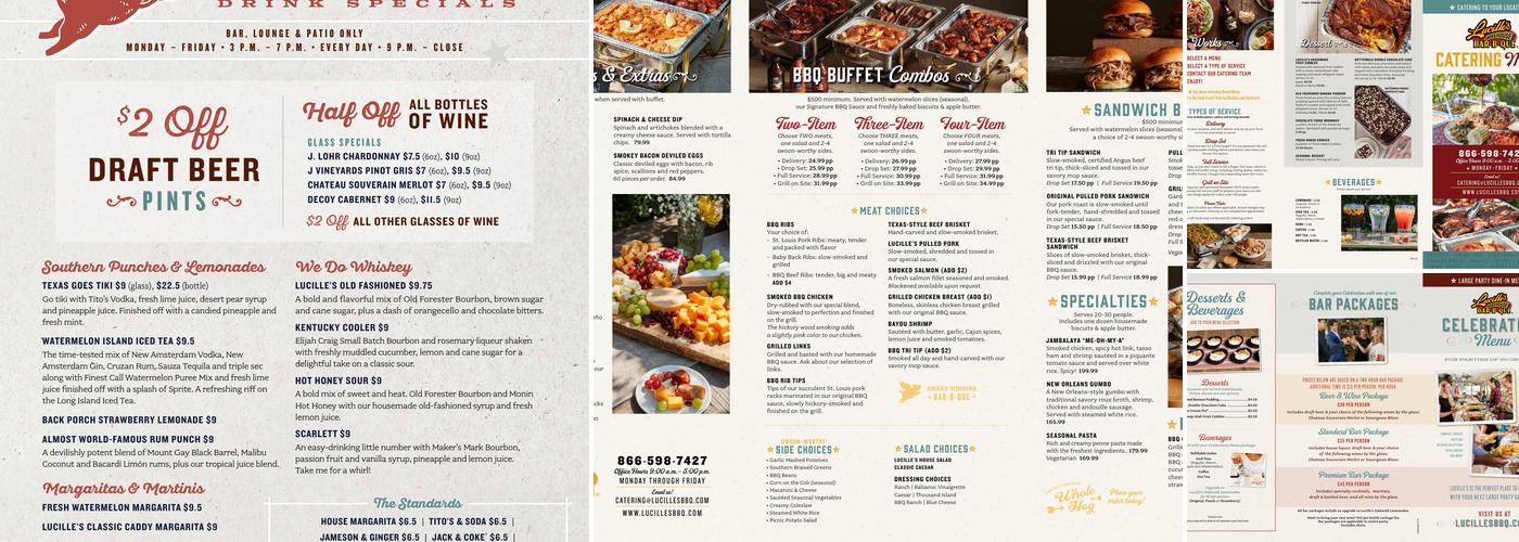 Lucille's Smokehouse Bar-B-Que Menu