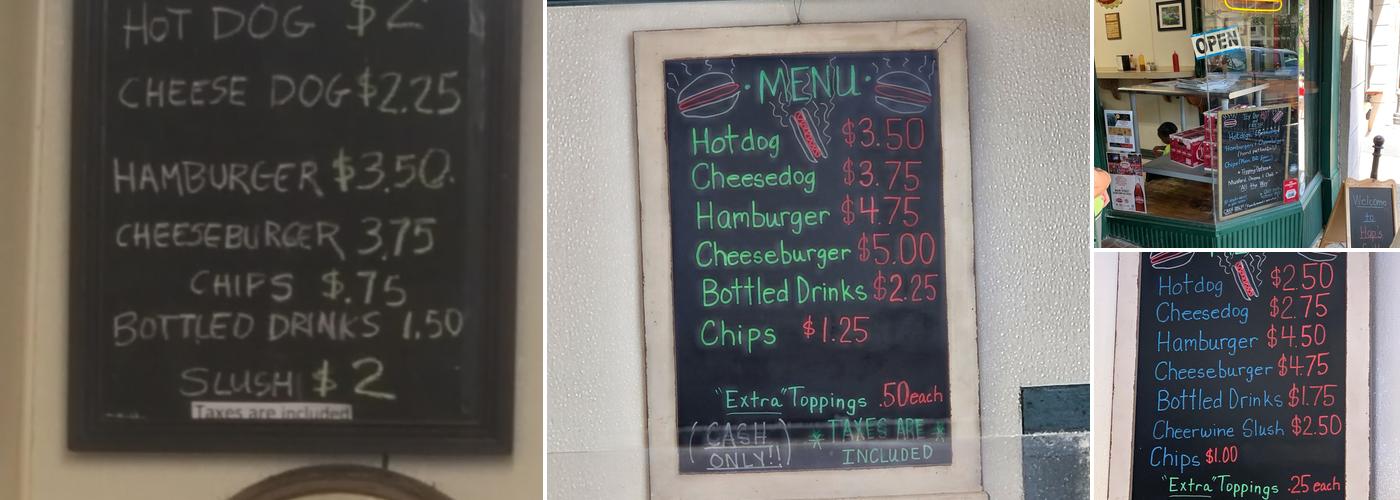 Hap's Grill Menu
