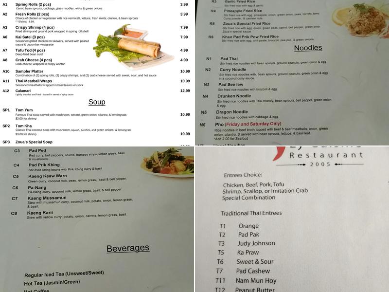 Ly Cuisine Menu