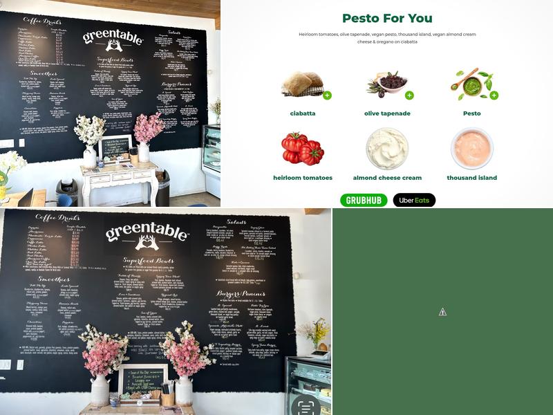 Green Table Cafe Menu