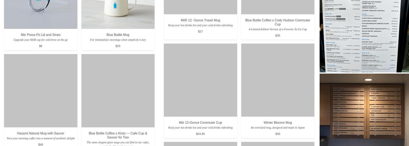 Blue Bottle Coffee Menu