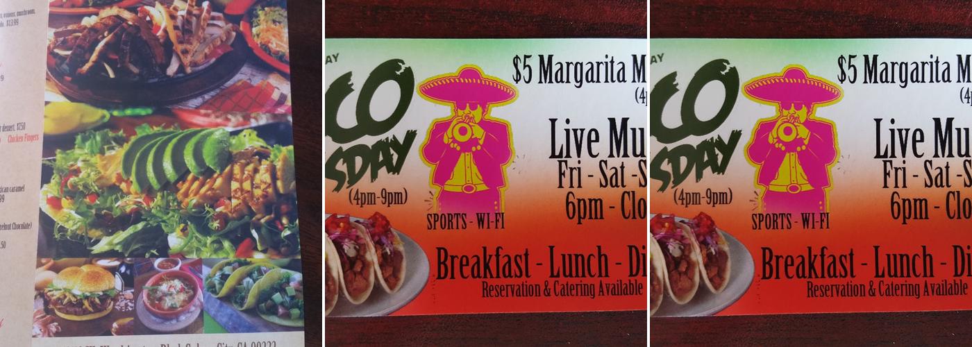 El Rio Bravo Menu