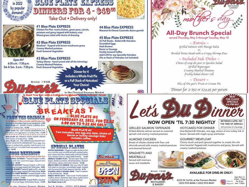 Du-Pars | Restaurant and Bakery Menu