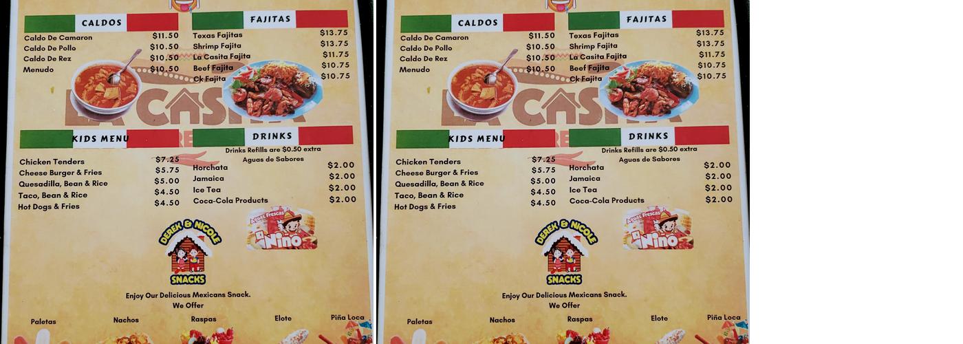 Fresh Start Restaurant Menu