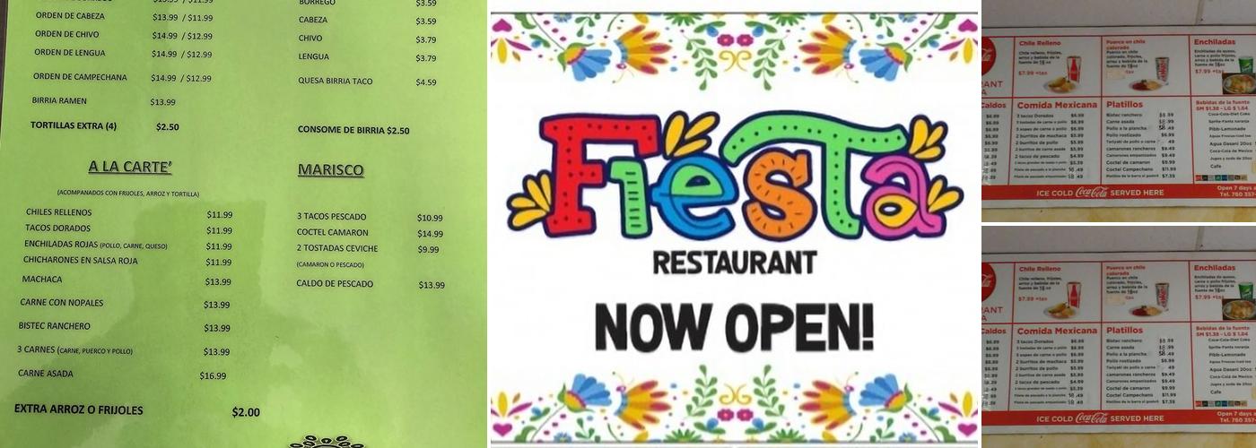 Fiesta Restaurant Menu