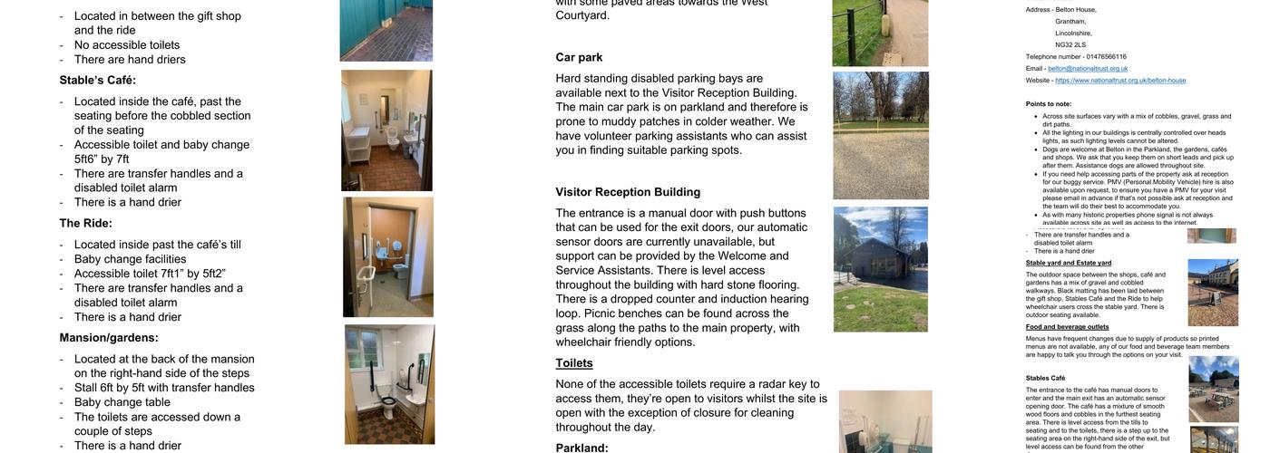 Belton House Playground Coffee Shop Menu