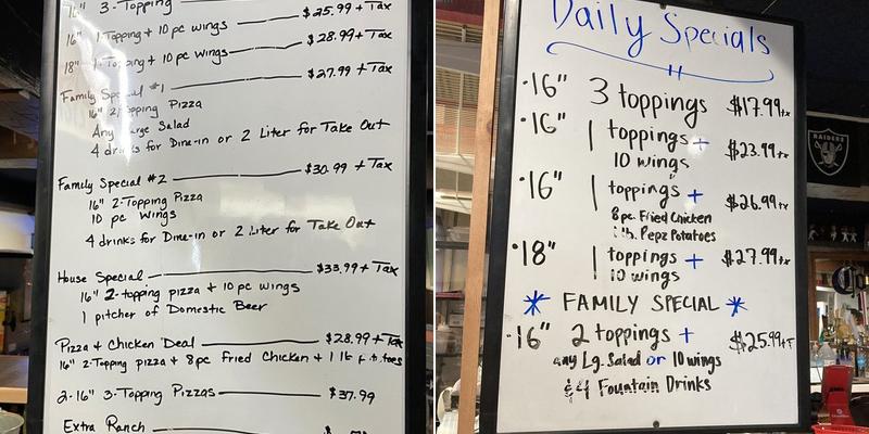 Pepz & Pizza Eatery Menu