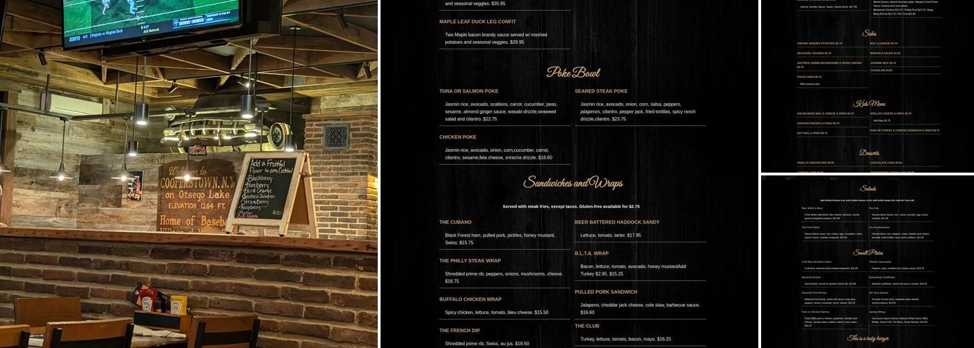 Upstate Bar and Grill Menu