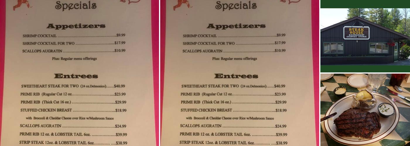 The SteakHouse Menu