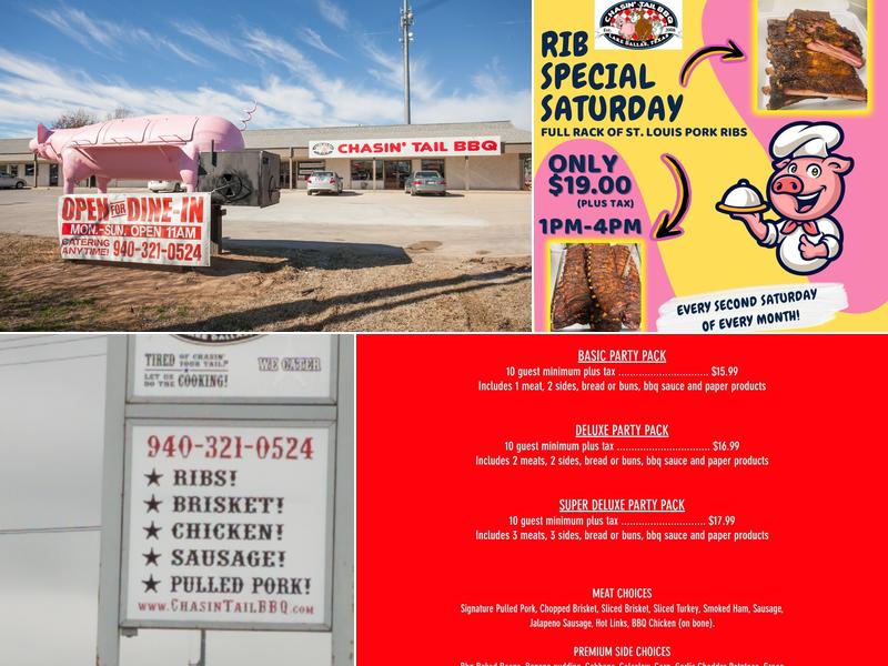 Chasin Tail BBQ Menu