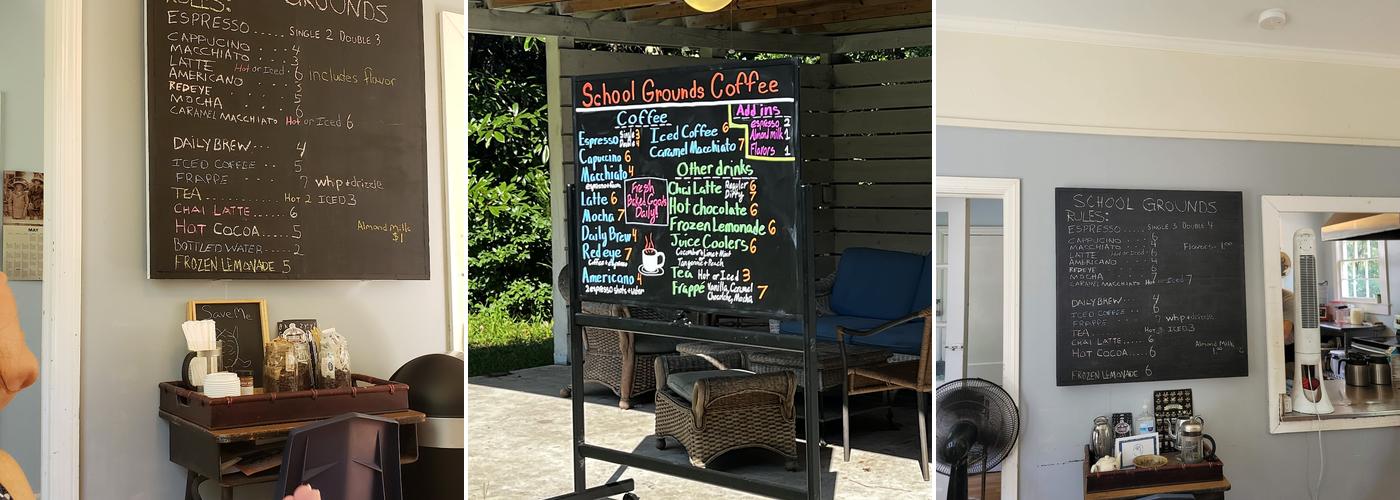School Grounds Coffee Menu