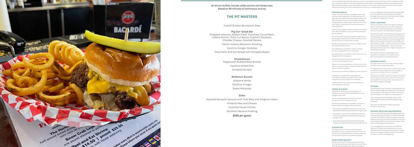 Harbourside Menu