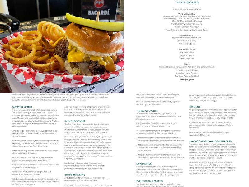 Harbourside Menu