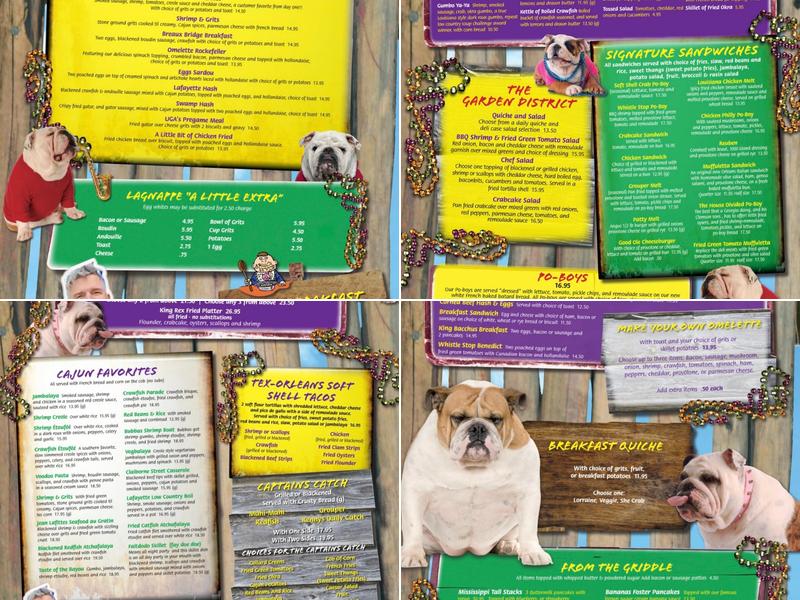 Kenny B's French Quarter Cafe Menu