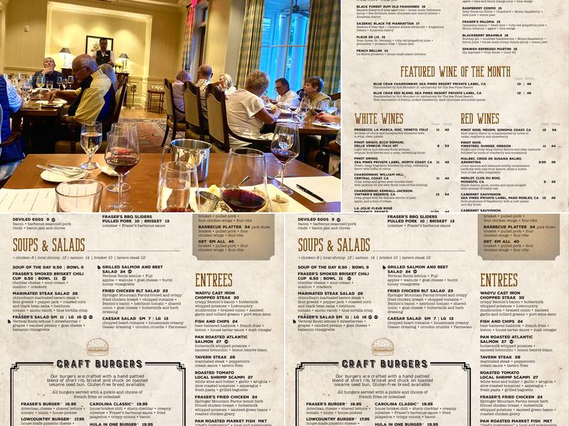 Links, an American Grill Menu