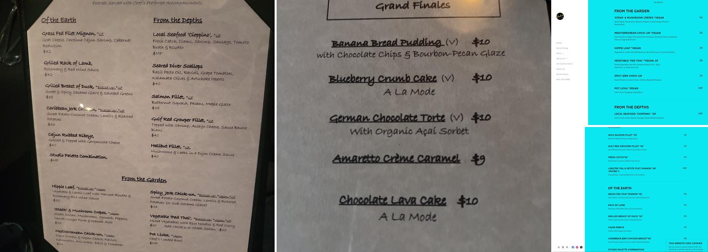 The Studio Menu