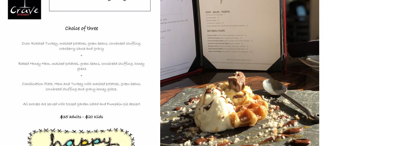 Crave by Daniel's Menu